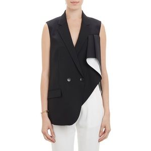 THEORY BLACK ASYMMETRICAL VEST SIZE 00